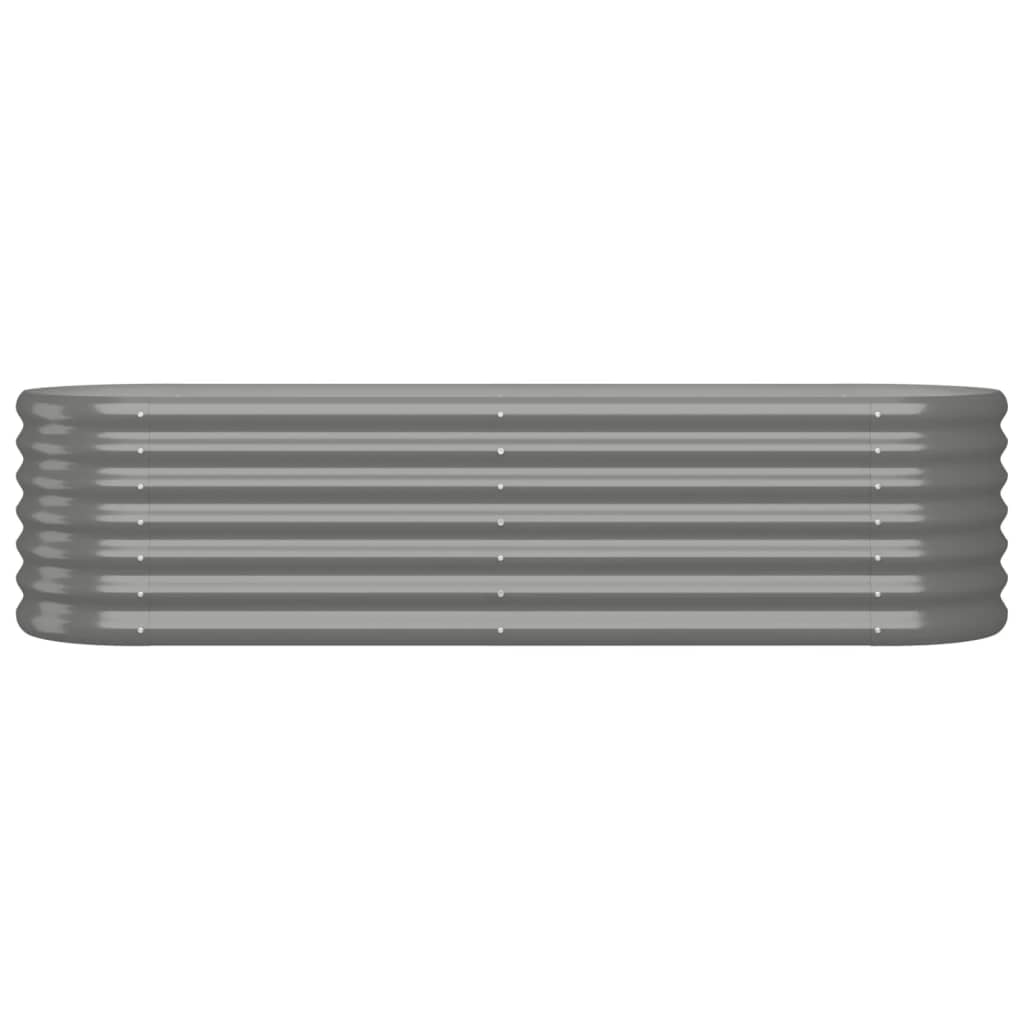 Vidaxl plantenbak 152x40x36 cm gegalvaniseerd staal grijs