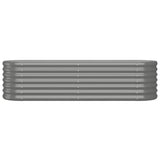 Vidaxl plantenbak 152x40x36 cm gegalvaniseerd staal grijs