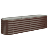 Vidaxl plantenbak 152x40x36 cm gegalvaniseerd staal bruin