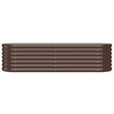 Vidaxl plantenbak 152x40x36 cm gegalvaniseerd staal bruin