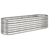 Vidaxl plantenbak 152x40x36 cm gegalvaniseerd staal zilverkleurig