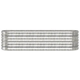 Vidaxl plantenbak 152x40x36 cm gegalvaniseerd staal zilverkleurig