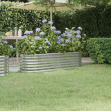 Vidaxl plantenbak 152x40x36 cm gegalvaniseerd staal zilverkleurig