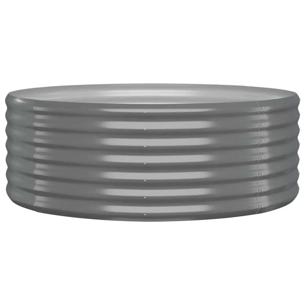 Vidaxl plantenbak 100x100x36 cm gegalvaniseerd staal grijs