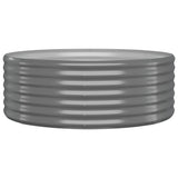 Vidaxl plantenbak 100x100x36 cm gegalvaniseerd staal grijs