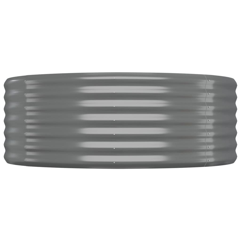 Vidaxl plantenbak 100x100x36 cm gegalvaniseerd staal grijs