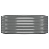 Vidaxl plantenbak 100x100x36 cm gegalvaniseerd staal grijs