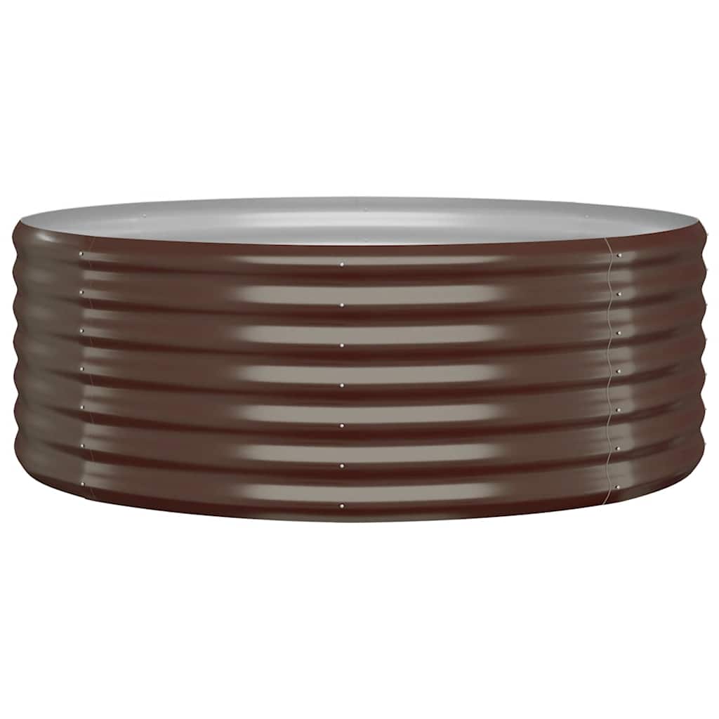 Vidaxl plantenbak 100x100x36 cm gegalvaniseerd staal bruin
