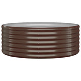 Vidaxl plantenbak 100x100x36 cm gegalvaniseerd staal bruin