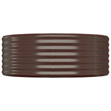 Vidaxl plantenbak 100x100x36 cm gegalvaniseerd staal bruin