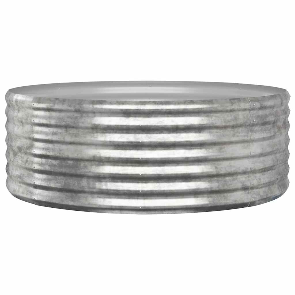 Vidaxl plantenbak 100x100x36 cm gegalvaniseerd staal zilverkleurig