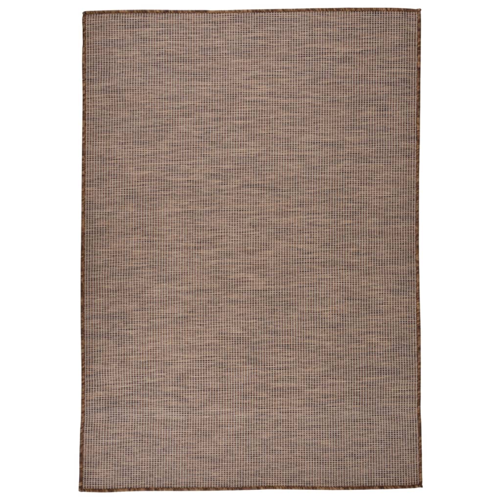 Vidaxl buitenkleed platgeweven 160x230 cm bruin