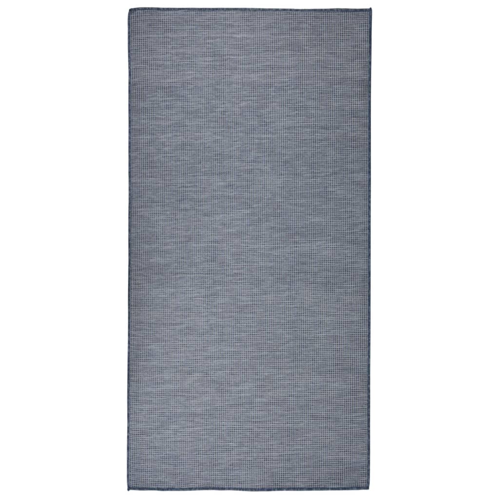 Vidaxl buitenkleed platgeweven 100x200 cm blauw
