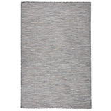 Vidaxl buitenkleed platgeweven 120x170 cm bruin en blauw