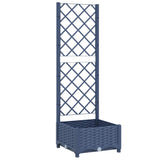Vidaxl plantenbak met trellis blauwgrijs 40x40x121,5 cm pp