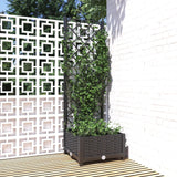 Vidaxl plantenbak met trellis zwart 40x40x121,5 cm pp