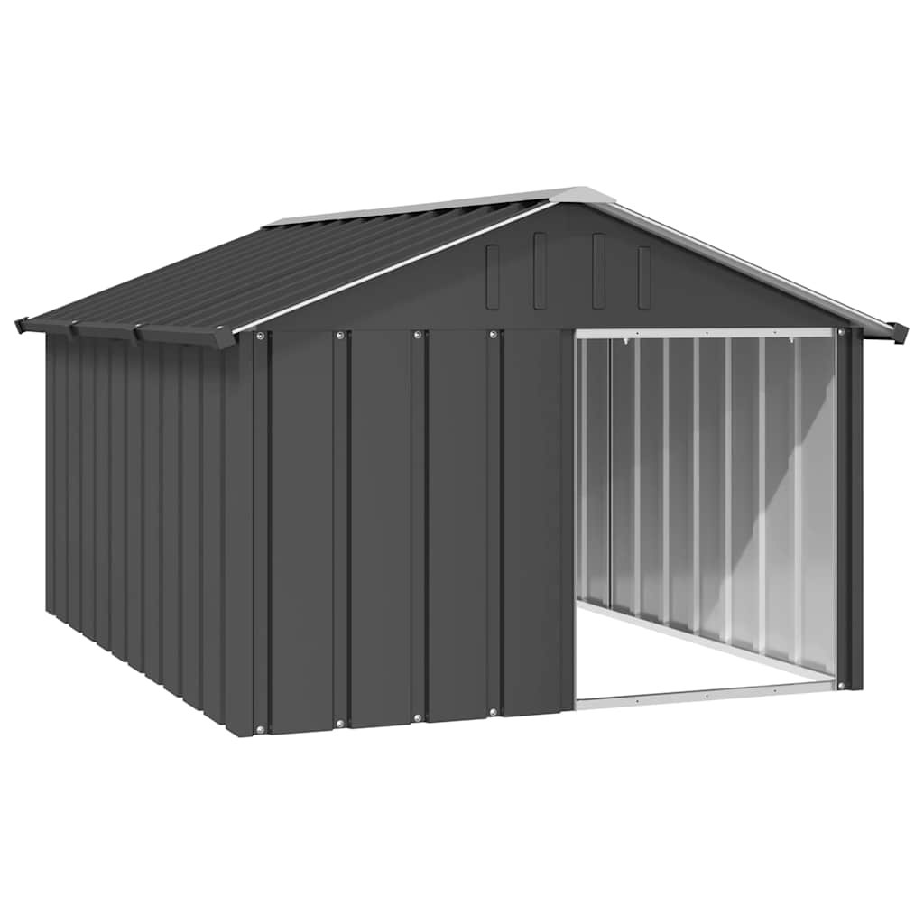 Vidaxl hondenhok 116,5x153x81,5 cm gegalvaniseerd staal antracietkleur