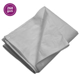 Vidaxl dekzeil 260 g m² 3x3 m hdpe grijs