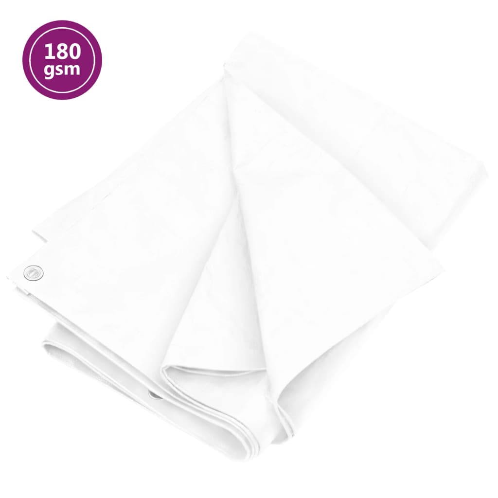 Vidaxl dekzeil 180 g m² 4x4 m hdpe wit