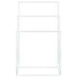 Vidaxl handdoekenrek vrijstaand 48x24x79 cm ijzer wit
