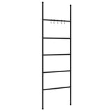 Vidaxl handdoekenrek met 5 niveaus, zwart 58x175 cm, ijzer