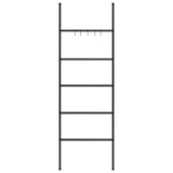 Vidaxl handdoekenrek met 5 niveaus, zwart 58x175 cm, ijzer