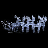 VidaXL Kerstversiering rendieren en slee 320 LED's acryl