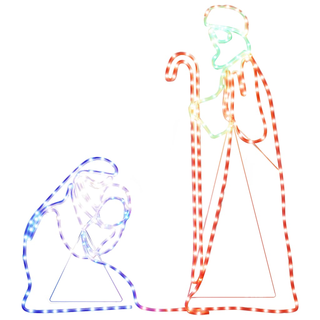 Vidaxl kerstfiguren jozef en maria met 264 led's 40x55 en 38x100 cm