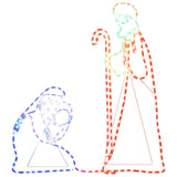 Vidaxl kerstfiguren jozef en maria met 264 led's 40x55 en 38x100 cm