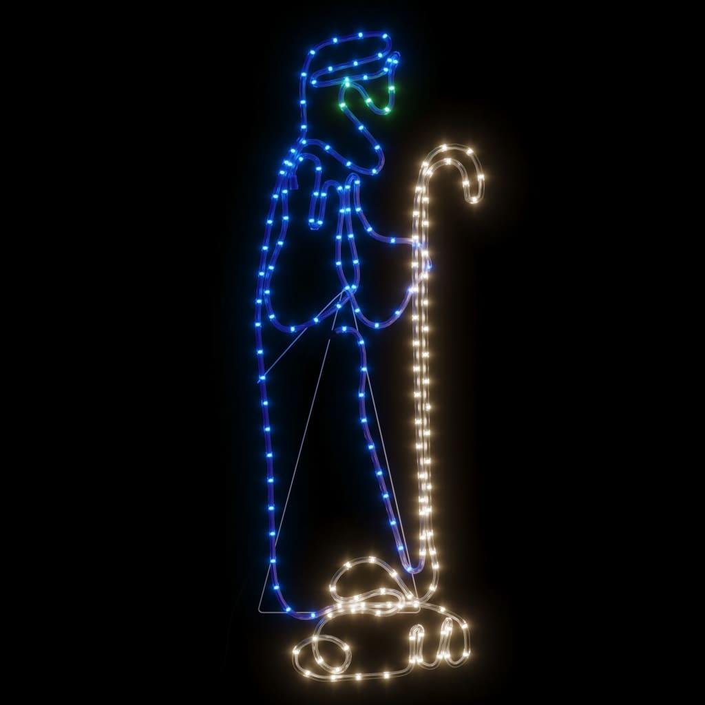 Vidaxl kerstfiguren herder en lam met 168 led's 102,5x35 cm