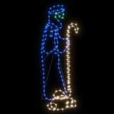 Vidaxl kerstfiguren herder en lam met 168 led's 102,5x35 cm
