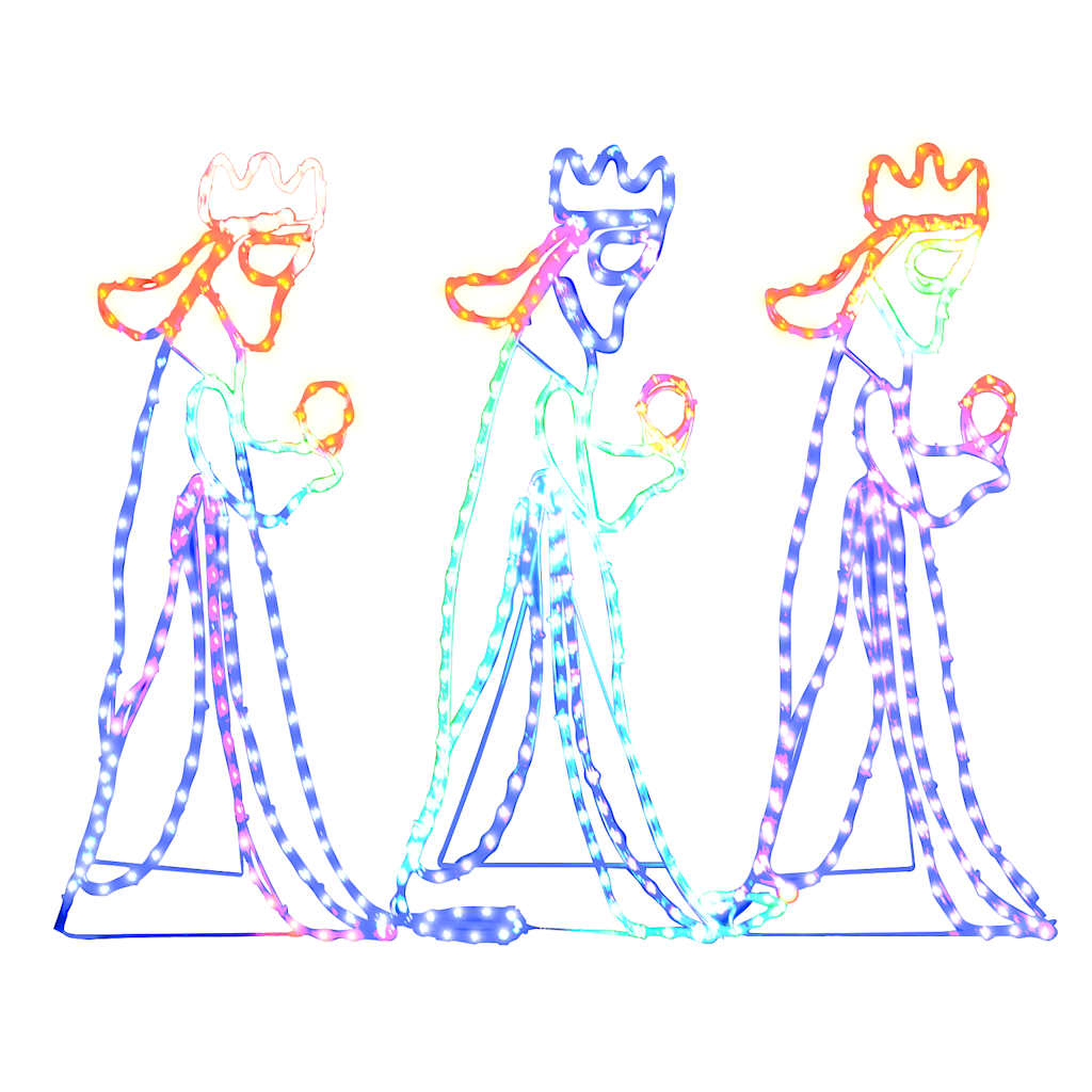 Vidaxl kerstfiguren drie koningen met 504 led's 99,5x45,5 cm