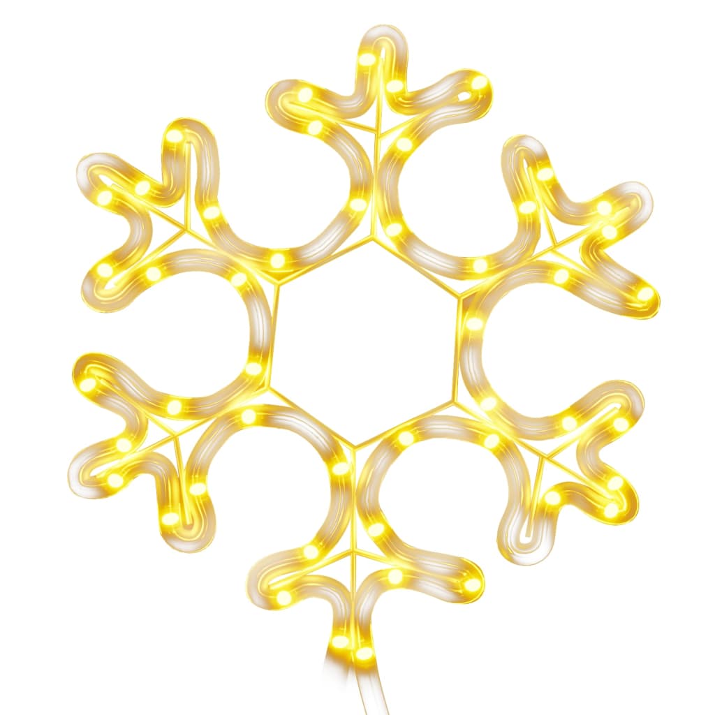 Vidaxl kerstfiguur sneeuwvlok met 48 warmwitte led's 27x27 cm