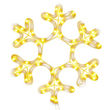 Vidaxl kerstfiguur sneeuwvlok met 48 warmwitte led's 27x27 cm