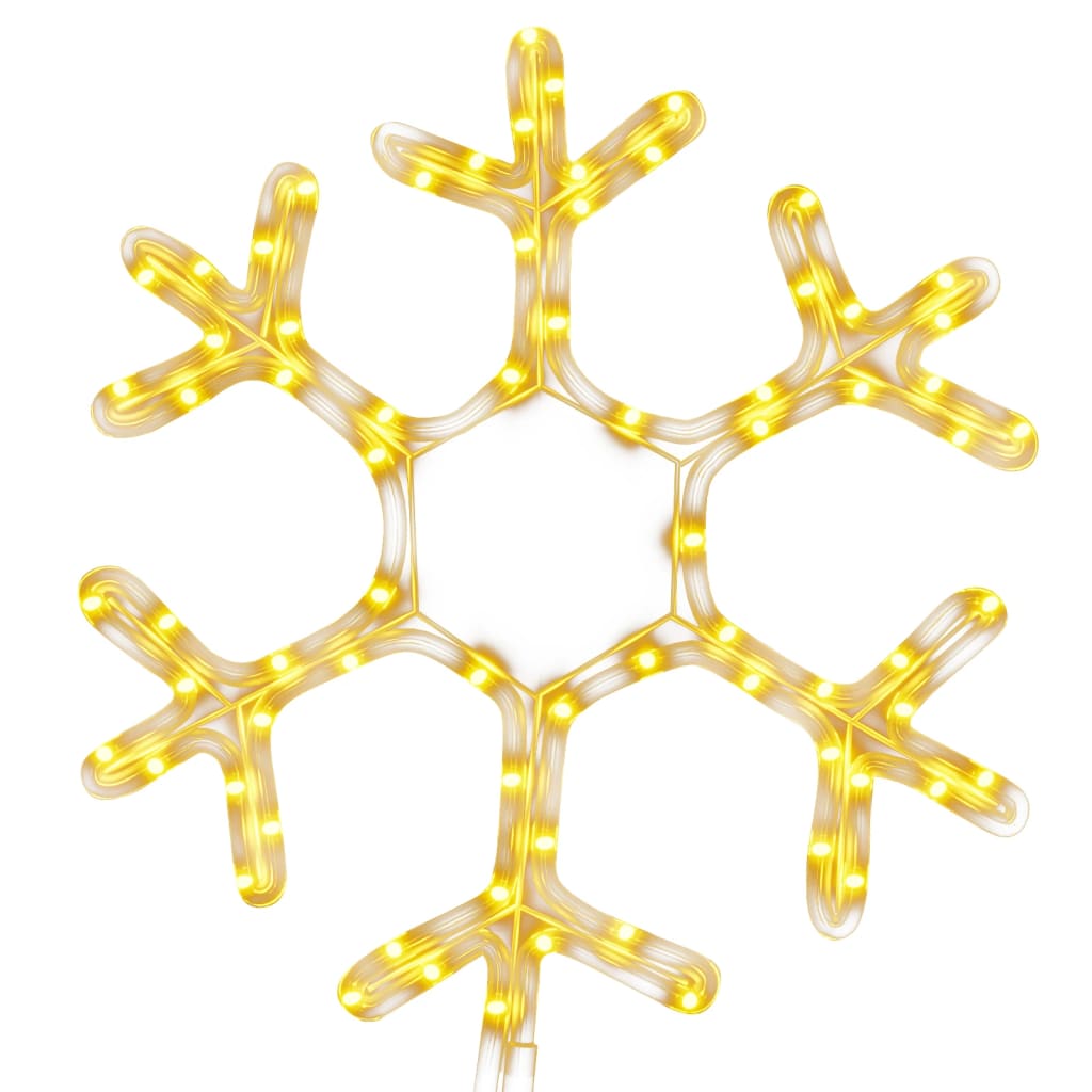 Vidaxl kerstfiguur sneeuwvlok met 72 warmwitte led's 38x37 cm