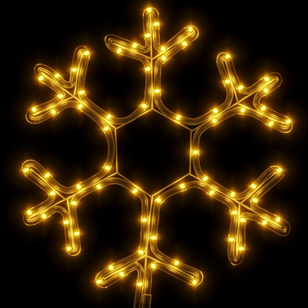 Vidaxl kerstfiguur sneeuwvlok met 72 warmwitte led's 38x37 cm