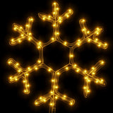 Vidaxl kerstfiguur sneeuwvlok met 72 warmwitte led's 38x37 cm