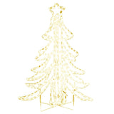 Vidaxl kerstfiguur kerstboom met warmwitte led's 87x87x93 cm