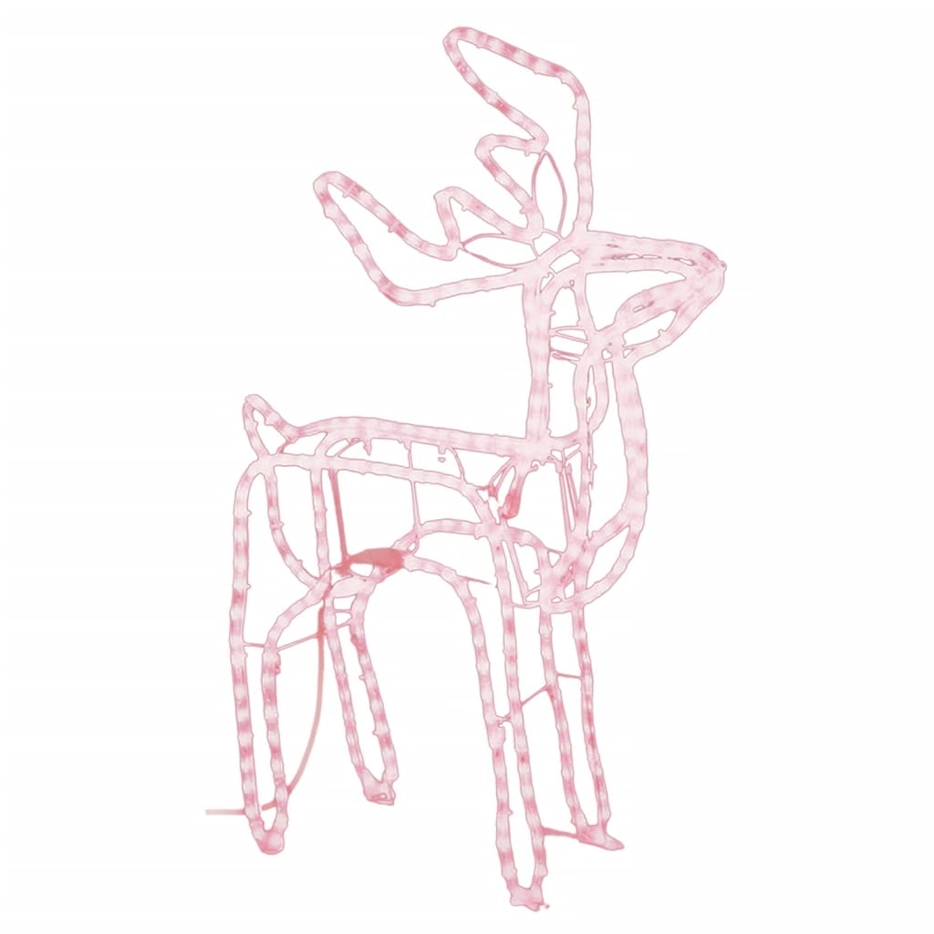 VidaXL Kerstfiguur rendier warmwit 76x42x87 cm