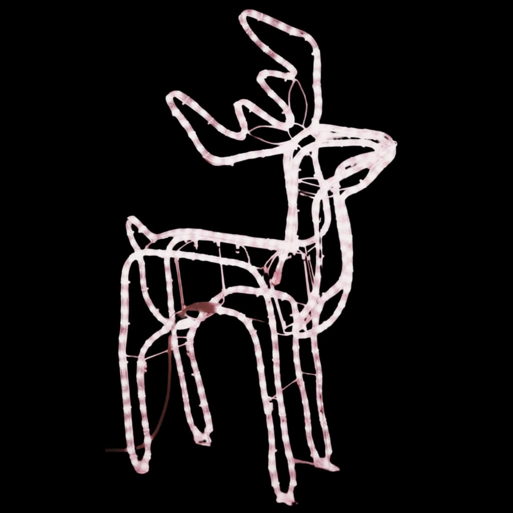 VidaXL Kerstfiguur rendier warmwit 76x42x87 cm