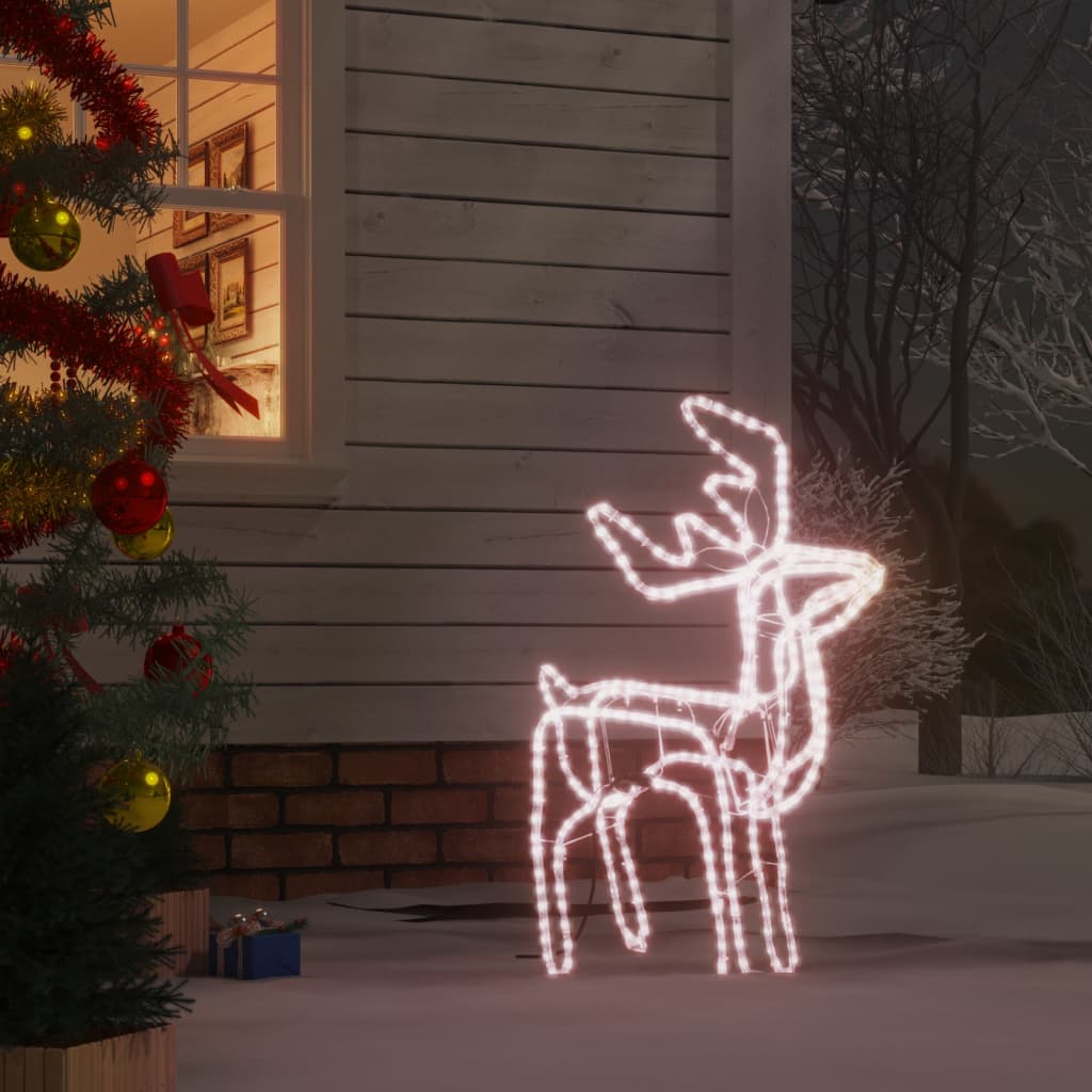 VidaXL Kerstfiguur rendier warmwit 76x42x87 cm