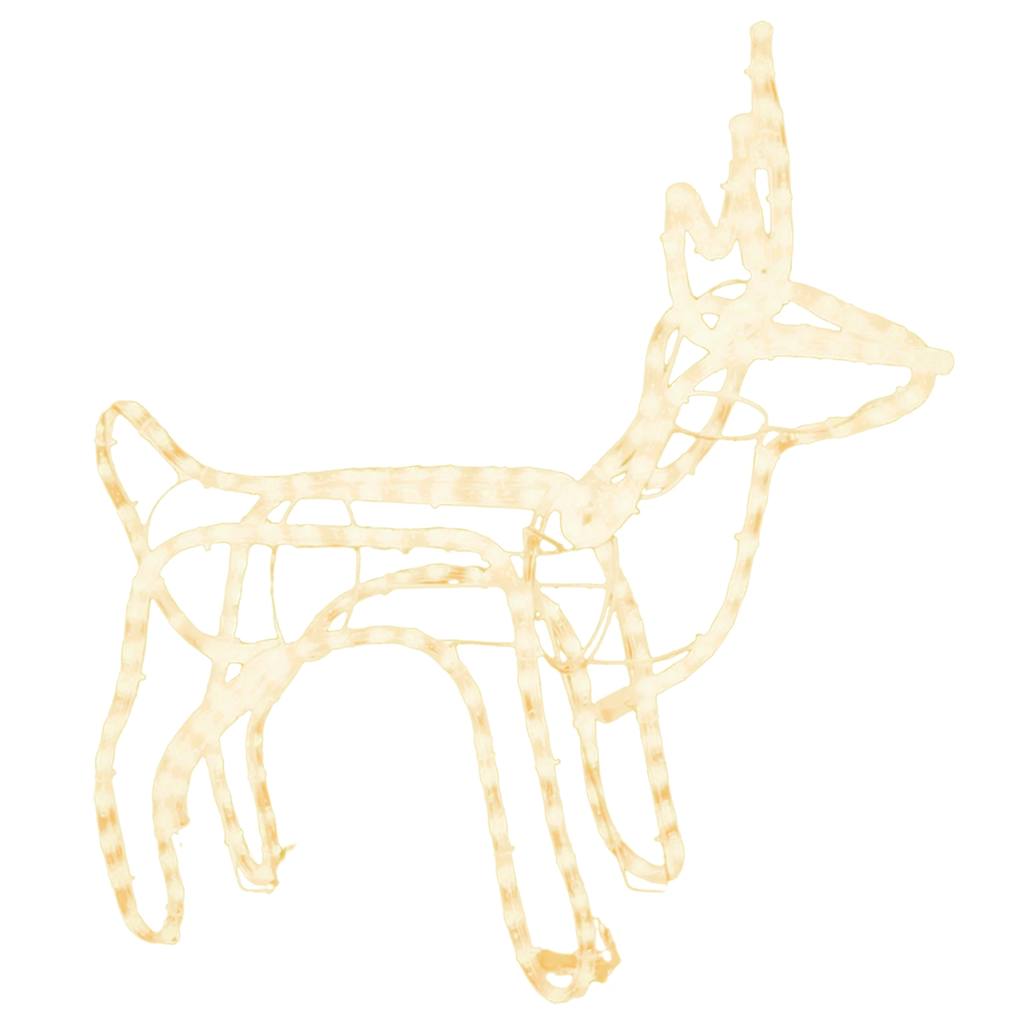 Vidaxl kerstfiguur rendier warmwit 60x30x60 cm