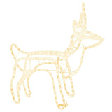 Vidaxl kerstfiguur rendier warmwit 60x30x60 cm
