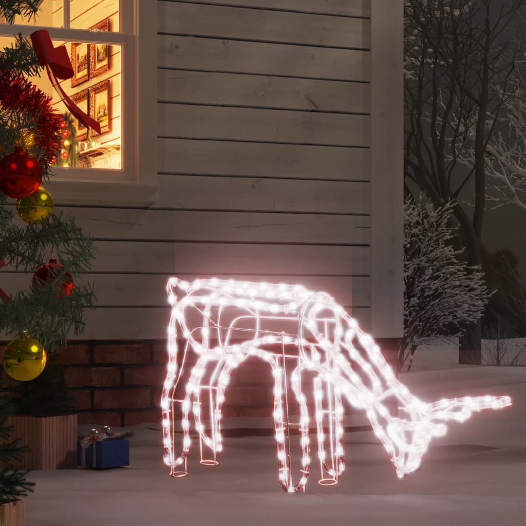 Vidaxl kerstfiguur rendier warmwit 73x31x45 cm