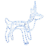 Vidaxl kerstfiguur rendier koudwit 60x30x60 cm