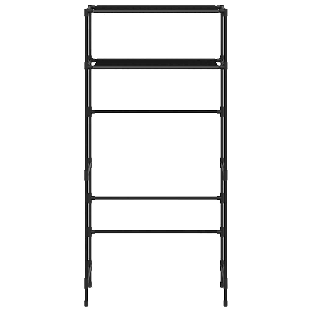 Vidaxl wasmachinerek 2-laags 69x28x143 cm ijzer zwart