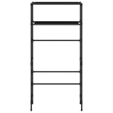 Vidaxl wasmachinerek 2-laags 69x28x143 cm ijzer zwart