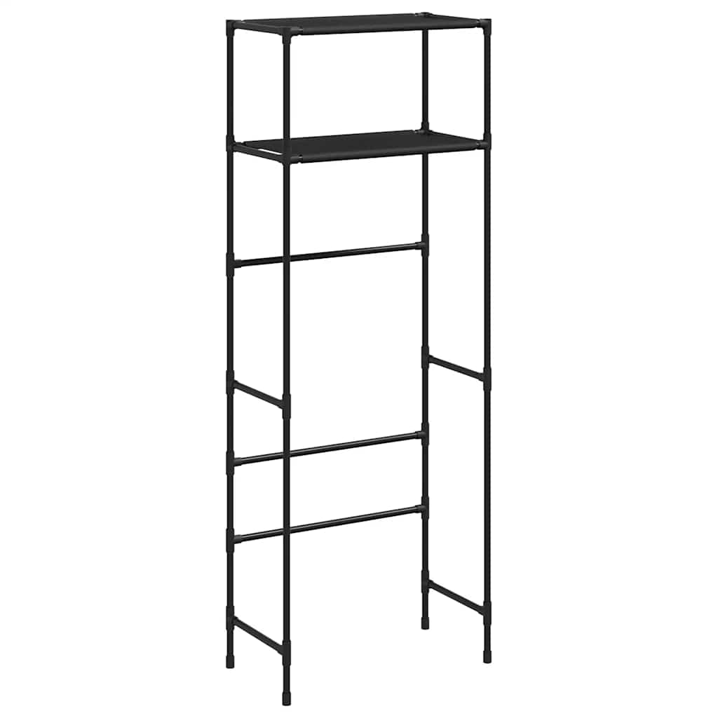 Vidaxl toiletrek 2-laags 53,5x28x143 cm ijzer zwart