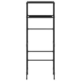 Vidaxl toiletrek 2-laags 53,5x28x143 cm ijzer zwart