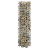 Vidaxl gabion paal rond ø30x100 cm gegalvaniseerd staal